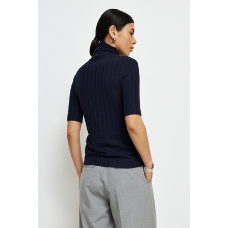 Women's turtleneck with short sleeve Eliseeva Olesya, size 48, blue color-1
