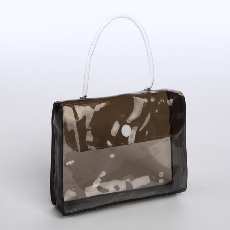 Cosmetic bag on the button, the color is black