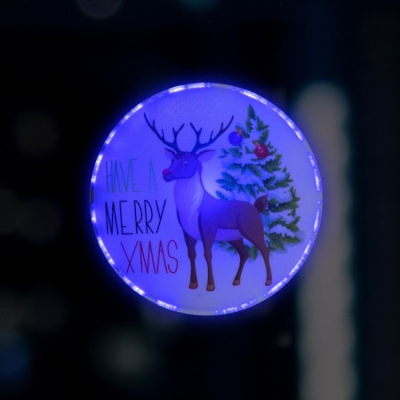 LED toy on Velcro "Deer" 13 cm, batteries Lr44x3, glow of multi