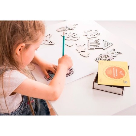 Stencils for drawing "puzzle" 11 items-1