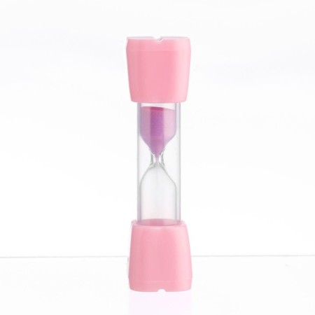 Sanding clock "Smile" for 3 minutes, 9 x 2.3 cm, pink-1