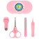 Children's manicure set (scissors, kniper, saw, tweezers), pink color