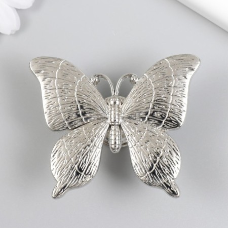 Handle for the casket metal "Butterfly" silver 5.2x6.3 cm