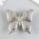 Handle for the casket metal "Butterfly" silver 5.2x6.3 cm