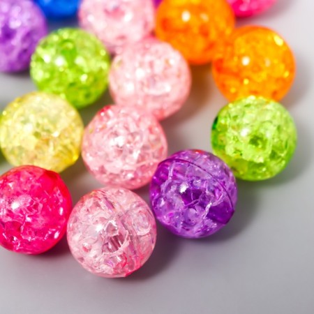 Beads for creativity plastic "Balls - broken glass" set 20 g d = 1.2 cm-1