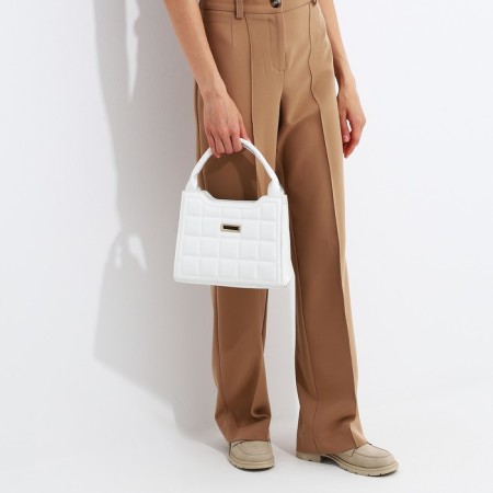 Bag Female Tout with zipper, white color-7