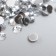 Decor for creativity plastic "Rhinestones Round. Transparent" (set of 200 pcs) 0.5x0.5 cm