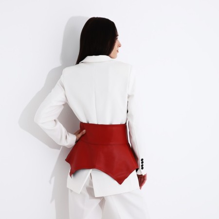 Women's belt, type of basca, width 73 cm, red color-3