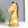 Souvenir Polystone "Chess Figure. Kon" Golden with a black mane of 19.5x10x8 cm