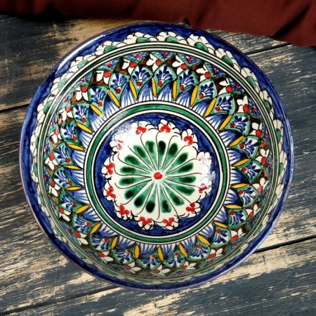 Rishtan ceramics "Patterns" 15 cm, small, mix-1