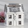 Family Bank "House No. 2", 24.5x24x28 cm, white-serebro