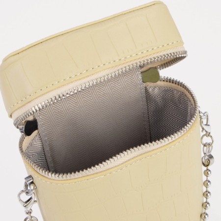 Cross-Bodi bag, lightning department, long belt, dark beige color-2