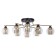 Ceiling chandelier Arte Lamp Manchester A7045PL-8BK, E14, 8x40 W, 75x75x26 cm, black, copper