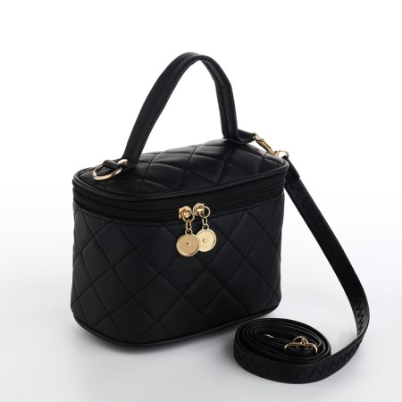 Female bag 16.5*9*10.5 department with a zipper, black-2