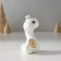 Souvenir ceramics "White snake in a hat, with a coin" with gold 4x6x8.5 cm