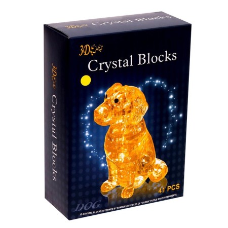 Puzzle 3D Crystalline "Spaniel", 41 details, Mix color-4
