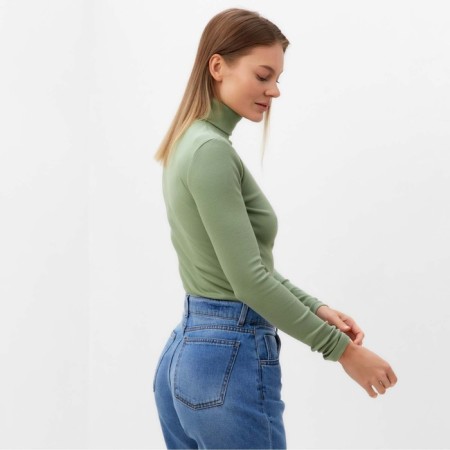 Female turtleneck, green color, size 42 (s)-3