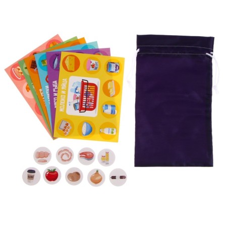 Loto with wooden chips "To the Group for Products" Baby Toys-1