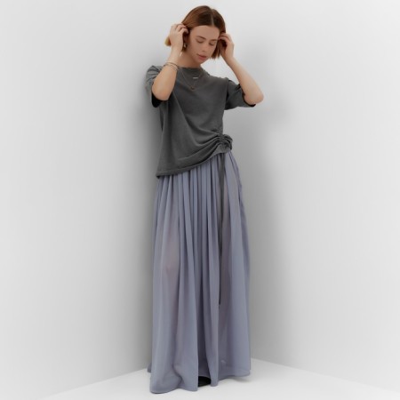 Women's skirt Minaku: Casual Collection Color Gray-Great, Rr. 42-3