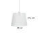 Lamp "Sendy" E27 40W white 28x28x21 cm