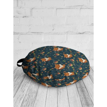 Pillow Siddle "Classes in the Forest", decorative, d = 52 cm-1