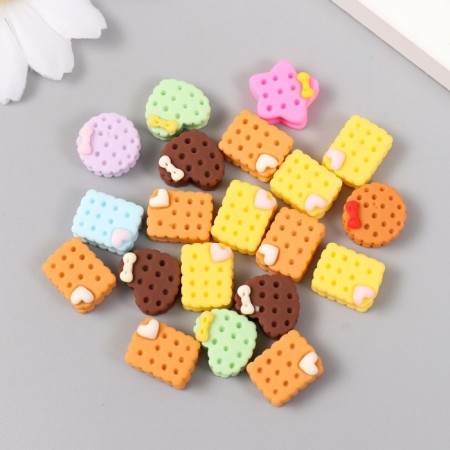 Decor for creativity plastic "Figure cracker with bow" mix 1.3x1.3x1 cm
