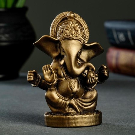 Figure "Ganesha" 11 cm bronze / marble baby