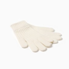 Women's gloves minku, dairy color, 21 cm