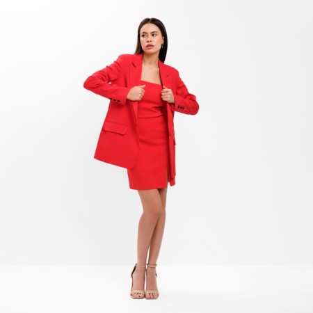 Jacket female single -breasted mist p. 44, red-6