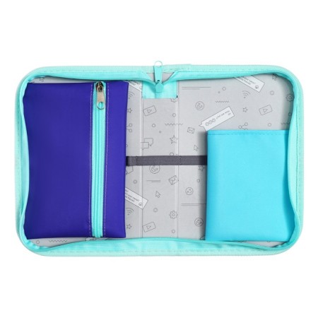 Penal 1 section 140 x 210 x 40 mm, folding pocket and cosmetic bag, fabric, calligrata topontent "Siba"-3