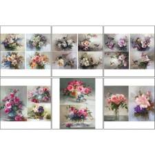 Set of decoupage maps 6 pcs 