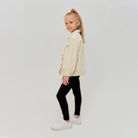 Рубашка для девочки MINAKU: Casual collection KIDS цвет бежевый, рост 134-1
