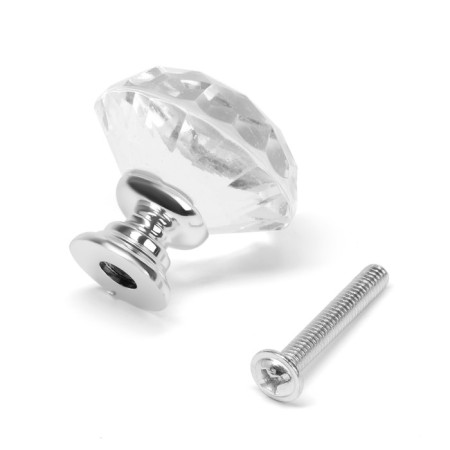 Handle button Cappio PK113, D = 30 mm, plastic, color chromium-3