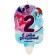A candle for a cake with a sticker "2. My little ponier »Blister, size 5 x 8 cm