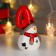 Souvenir ceramics Light "Snowman, red scarf and cap, golden heart" 13.5x7.5x7.5 cm