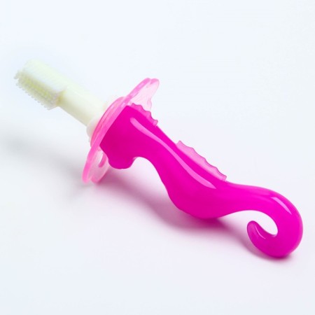 Children's toothbrush the massager, "sea hobby", silicone, with a limiter, from 3 months, color mix-5