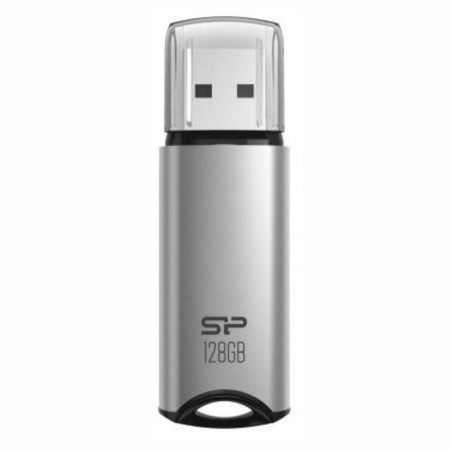 USB flash drive_128 GB Silicon Power Marvel M02 Silver USB 3.0 / SP128GBUF3M02V1S-1