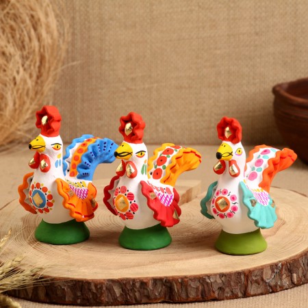 Dymkovo toy "Rooster", 11 cm, mix-7