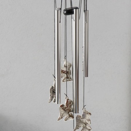 Wind Music Metal, tree "Angels" 5 tubes 60x9x9 cm-2