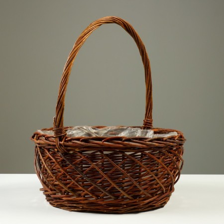 A set of weaved baskets, willow, 40x19/47, 33x16/40, 27x14/36, 3 pcs, brown-2