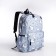 School backpack from textiles on a zipper, 3 pockets, pencil case, blue color
