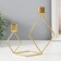Summary Metal for 2 candles "Geometry. Romb" gold d = 2.3 cm 7.8x18x19 cm