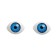Eyes, set 8 pcs., Size 1 pc: 1.5 × 1 cm, iris size 9 mm, blue color