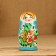 Nesting doll "strawberry", blue dress, 3 puppet, 10-12 cm