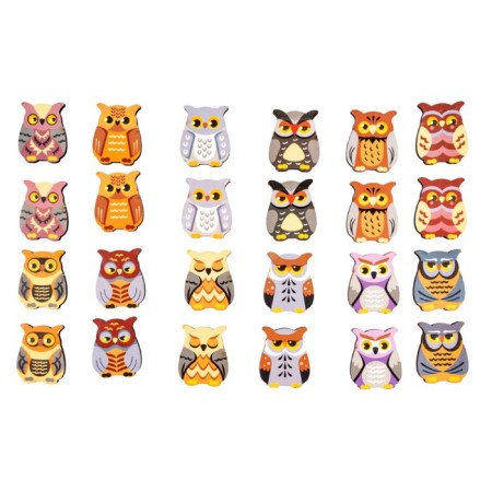 Game Table Memo "Owls" Far Far Land Wood (24 chips in a box)-4