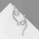 Earrings Metal "Snake" miniature mini, white color in silver