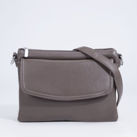 Cross-Bodi Bag on a zipper, beige color