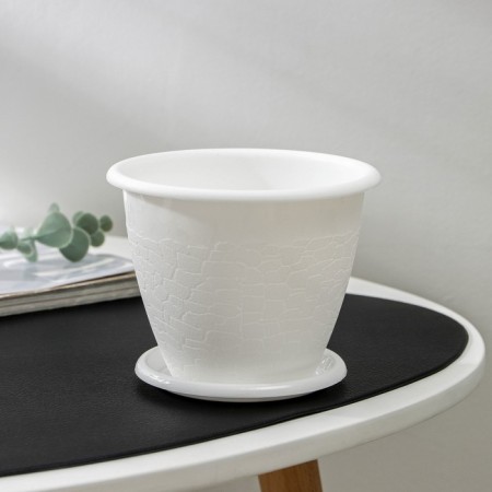 Pot with the Podon "Rosalia", 800 ml, white color-1