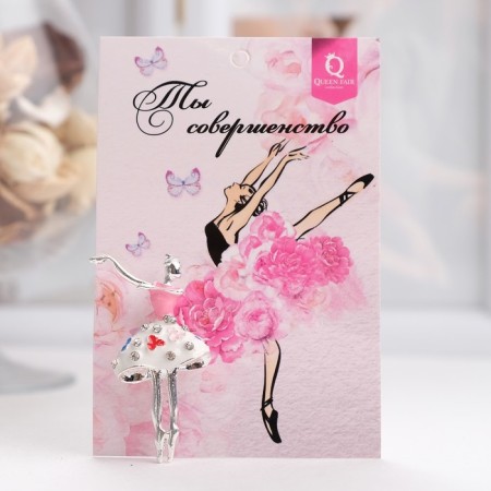 Brooch "Ballerina" color in silver-3