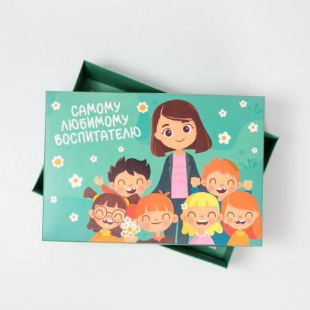 Gift folding box, packaging, “beloved teacher”, 30 x 20 x 9 cm-6